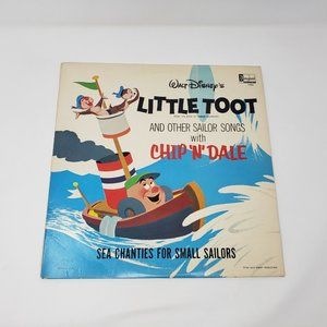 Vintage Walt Disney's Little Toot Chip 'n Dale Vinyl LP Disneyland Record 1233